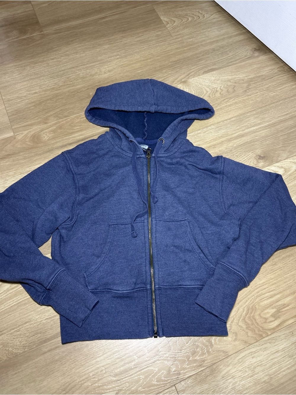 aerie Navy Blue Fleece Pullover Hoodie